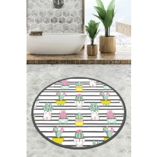  L'essential Maison Többszínű Catinus Cactus Circle Fürdőszobaszőnyeg Djt 100 lakástextília