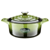  La Cuisine Green 4,75 literes zománcozott öntöttvas lábas fedővel 26*12 cm
