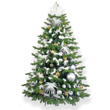 LAALU feldíszített karácsonyfa - Polárarany II, 133 dísz, 150 cm műfenyő