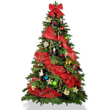 LAALU karácsonyfa feldíszítve - A karácsony jelképe, 152 dísz, 270 cm műfenyő