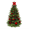 LAALU karácsonyfa feldíszítve - Piros karácsony II, 73 dísz, 210 cm