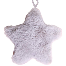 LAALU Karácsonyi dísz - textil csillag, szürke, 12 cm karácsonyfadísz