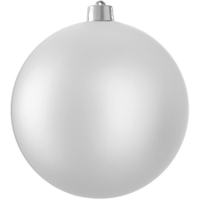 LAALU kerek díszítés, ezüst, matt, 20 cm karácsonyfadísz