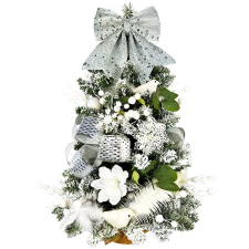 LAALU LED fényekkel díszített karácsonyfa - Fehér dallamok, 29 dísz, 60 cm műfenyő