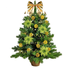 LAALU LED fényekkel díszített karácsonyfa - Mágikus este, 41 dísz, 60 cm műfenyő