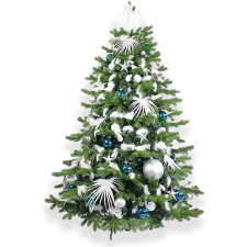 LAALU Vánoční stromek zdobený - POLÁRNÍ MODRÁ II, 215 ks ozdob, 300 cm műfenyő