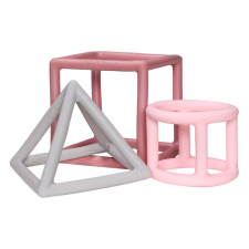 Label Szilikon geometrikus formák rágóka Rózsaszín | Label-Label rágóka