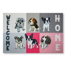  Lábtörlő Welcome home kutyás 60x40cm lakástextília