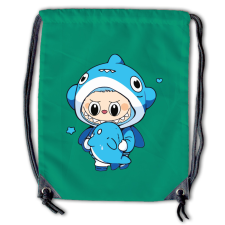  Labubu - Kék cápa jelmezes tornazsák tornazsák