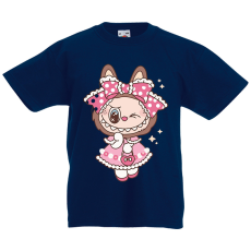  Labubu - Pöttyös ruhás nyuszilány gyerek póló