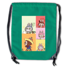  Labubu - Színes karakter kollázs tornazsák tornazsák