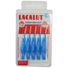 Lacalut Interdental fogköztisztító kefe védőkupakkal, M-es méret fogkrém