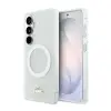 Lacoste PC/TPU Frosted Finish Gold Logo Magnetic Samsung Galaxy S26 hátlap tok, MagSafe, fehér