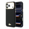 Lacoste PU Leather Champs Elysees Gold Logo MagSafe tok, Apple iPhone 18 Pro Max - Black