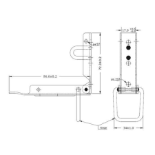 Ládazár lakatolható 100/140 mm (d=8 mm) horganyzott 3236611 zár és alkatrészei