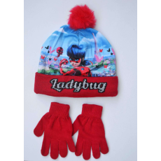  Ladybug Miraculous Ladybug téli kötött sapka és kesztyű szett  JÓ ÁR!!!! 3-6 év