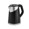 Lafe Elegant, 1,8 L, 1800 W, Dupla fal, Cool touch, Vízszürő, Műanyag/Acél, Fekete, Elektromos vízforraló