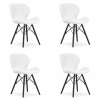  LAGO eco bőr szék - fehér / fekete lábak x 4