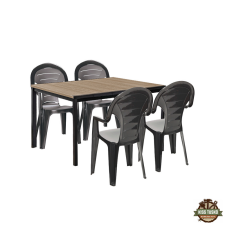  Lagos 4+1 kerti bútor garnitúra szett kőris-grafit kerti bútor