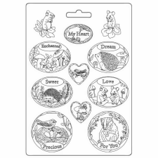  Lágy PVC öntőforma A4 - Woodland oval plates dekorációs kellék
