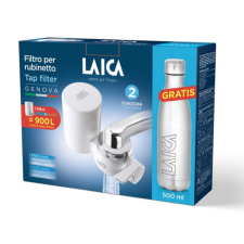 Laica Genova csapra szerelhető mikroplasztik+metal-stop vízszűrő + fém palack (R20A) (laicaR20A) vízszűrő