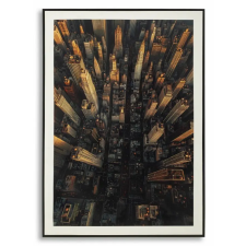  Lakkozott vászonra festett festmény kerettel és domborművekkel 72x4x102 cm grafika, keretezett kép