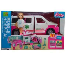  Lakóautó szett babával, 12 db-os baba