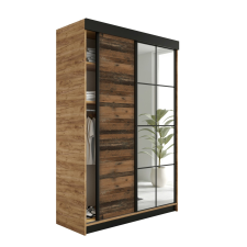  Lamaro Tolóajtós Szekrény tükörrel 167x205cm - aranytölgy &amp; OldStyle bútor