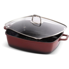 LAMART LT1286 CAST Pekáč 28 × 28 cm červený sütés és főzés