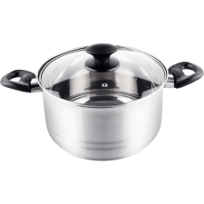 LAMART LTB2212 Leger 4.7L/22cm Lábas üveg fedővel - Inox (LTB2212) sütés és főzés