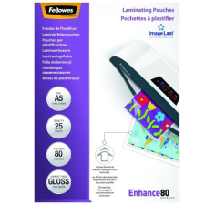 Lamináló fólia FELLOWES A/5 80 mikron fényes 25/csom lamináló fólia