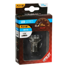 Lampa 12V BA15S 11 LED dióda, piros színű (0158375) (La0158375) autóalkatrész