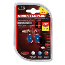 Lampa 24V T10 (W5W) 1 LED dióda, kék színű (0198342) (LA0198342) autóalkatrész