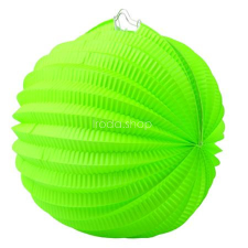 . Lampion, kerek, 22 cm, zöld party kellék