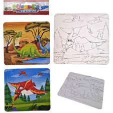 Lamps Dinoszaurusz színezhető puzzle 2v1 puzzle, kirakós
