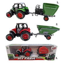 Lamps Traktor My Farm 28 cm pótkocsival autópálya és játékautó