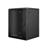 Lanberg 15U 19" fali rack szekrény 600x600mm fekete (WF01-6615-10B) (WF01-6615-10B)