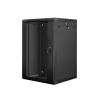 Lanberg 18U 19" fali rack szekrény 600x600mm fekete (WF01-6618-10B) (WF01-6618-10B) - Rack szekrény