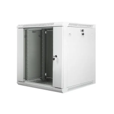 Lanberg 19'' 12U 600x600mm szürke (üvegajtó) fali rack szekrény szerver