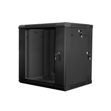 Lanberg 19" Fali rack szekrény 12U 600x600mm - Fekete (WF02-6612-10B) asztali számítógép kellék