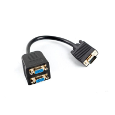 Lanberg adapter VGA->VGA x2 20cm kábel és adapter
