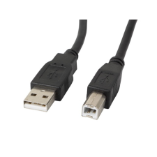 Lanberg cable USB 2.0 AM-BM 1.8m black kábel és adapter