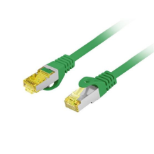 Lanberg CAT6A S/FTP LSZH kábel 0.5m zöld (PCF6A-10CU-0050-G) kábel és adapter