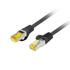 Lanberg CAT.6a S/FTP LSZH kábel 1m fekete (PCF6A-10CU-0100-BK) kábel és adapter