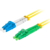 Lanberg FO-LALU-SD11-0020-YE duplex optikai patch kábel 2xLC/APC + 2LC/UPC csatlakozóval, duplex 9/125 LSZH, 2m (FO-LALU-SD11-0020-YE)