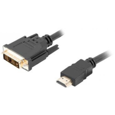 Lanberg HDMI - DVI-D(18+1) kábel 1.8m Fekete kábel és adapter