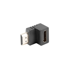  LANBERG HDMI(M)-&gt;HDMI(F) ADAPTER FERDÉN LEFELÉ FORDÍTVA FEKETE kábel és adapter