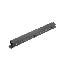 Lanberg kabelrendező 1U takarópanellel 19'' rack szekrényhez fekete szerver