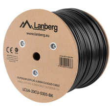 Lanberg Összekötő Fekete 305m LCU6-21CU-0305-BK kábel és adapter