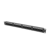Lanberg Patch panel CAT6 24 PORT 1U 19" fekete (PPU6-1024-B) (PPU6-1024-B)